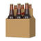 Weinträger aus Wellpappe für 4 Flaschen 6er-Pack Weinflaschenträger aus Karton